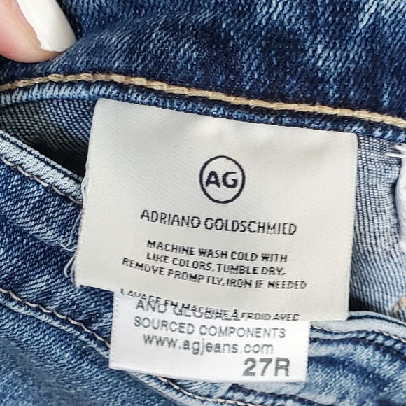 Anthropologie+AG "Stevie" Ankle Button Fly Slim Straight Jeans 27, EUC - Picture 8 of 15